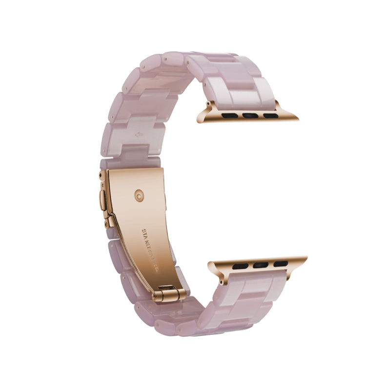 Simple Fashion Resin Watch Band for Apple Watch Series 5 & 4 44mm & Series 3 & 2 & 1 42mm(Pink) by buy2fix