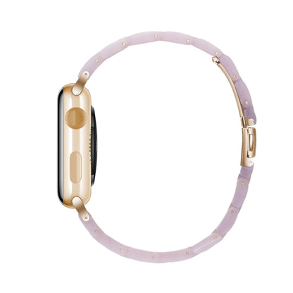Simple Fashion Resin Watch Band for Apple Watch Series 5 & 4 44mm & Series 3 & 2 & 1 42mm(Pink) by buy2fix