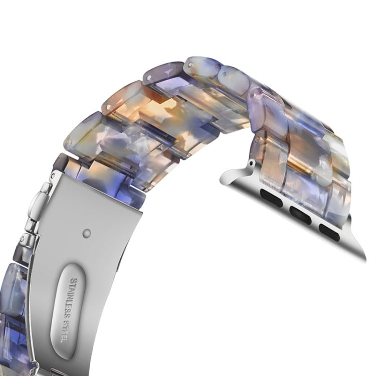 Simple Fashion Resin Watch Band for Apple Watch Series 5 & 4 44mm & Series 3 & 2 & 1 42mm(Blue Ocean) by buy2fix