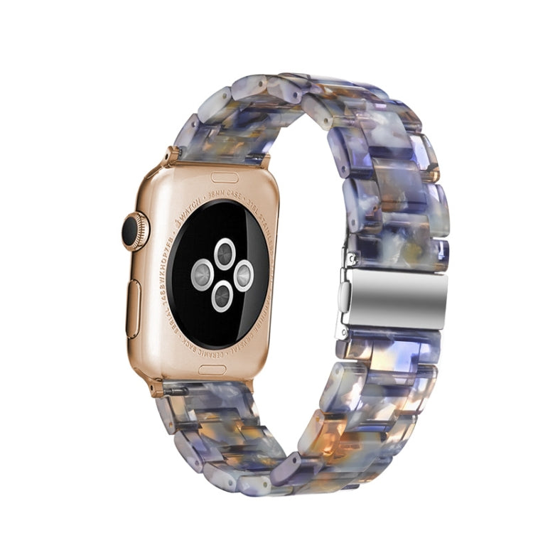 Simple Fashion Resin Watch Band for Apple Watch Series 5 & 4 44mm & Series 3 & 2 & 1 42mm(Blue Ocean) by buy2fix