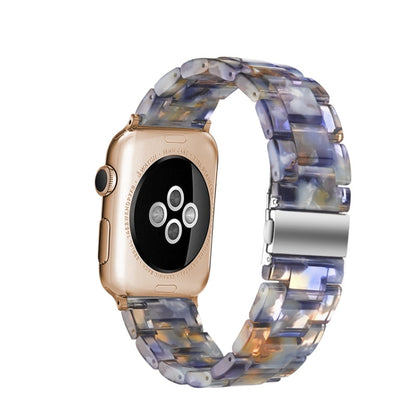 Simple Fashion Resin Watch Band for Apple Watch Series 5 & 4 44mm & Series 3 & 2 & 1 42mm(Blue Ocean) by buy2fix