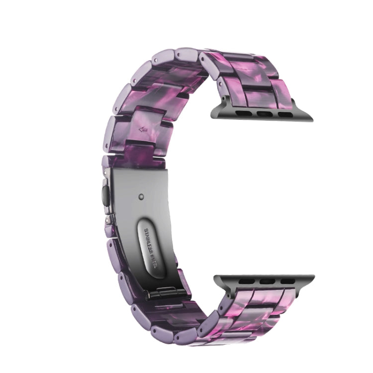 Simple Fashion Resin Watch Band for Apple Watch Series 5 & 4 44mm & Series 3 & 2 & 1 42mm(Purple) by buy2fix