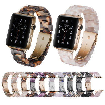 Simple Fashion Resin Watch Band for Apple Watch Series 5 & 4 44mm & Series 3 & 2 & 1 42mm(White) by buy2fix
