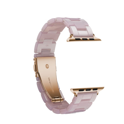 Simple Fashion Resin Watch Band for Apple Watch Series 5 & 4 40mm & Series 3 & 2 & 1 38mm(Pink) by buy2fix