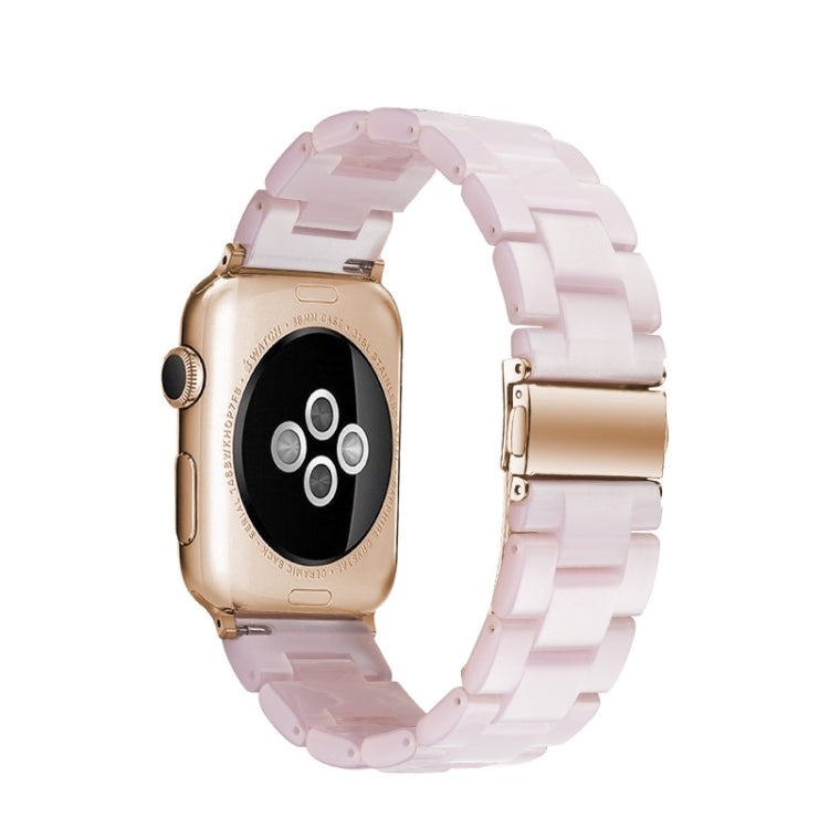 Simple Fashion Resin Watch Band for Apple Watch Series 5 & 4 40mm & Series 3 & 2 & 1 38mm(Pink) by buy2fix