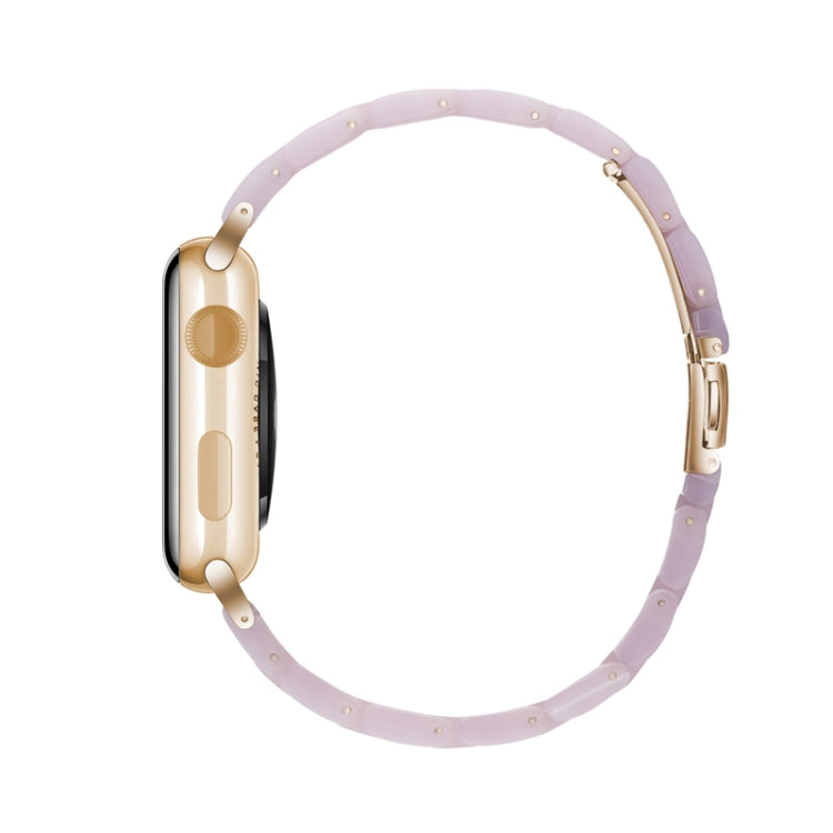 Simple Fashion Resin Watch Band for Apple Watch Series 5 & 4 40mm & Series 3 & 2 & 1 38mm(Pink) by buy2fix