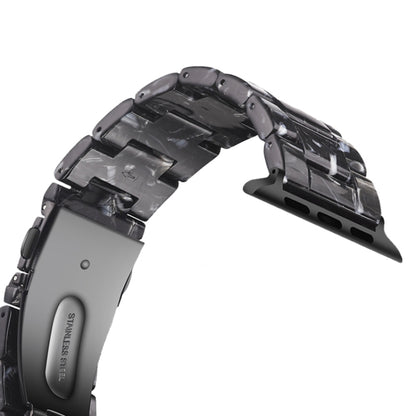 Simple Fashion Resin Watch Band for Apple Watch Series 5 & 4 40mm & Series 3 & 2 & 1 38mm(Black Flower) by buy2fix