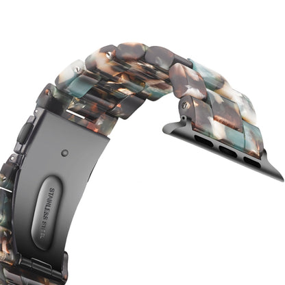 Simple Fashion Resin Watch Band for Apple Watch Series 5 & 4 40mm & Series 3 & 2 & 1 38mm(Blue Flower) by buy2fix