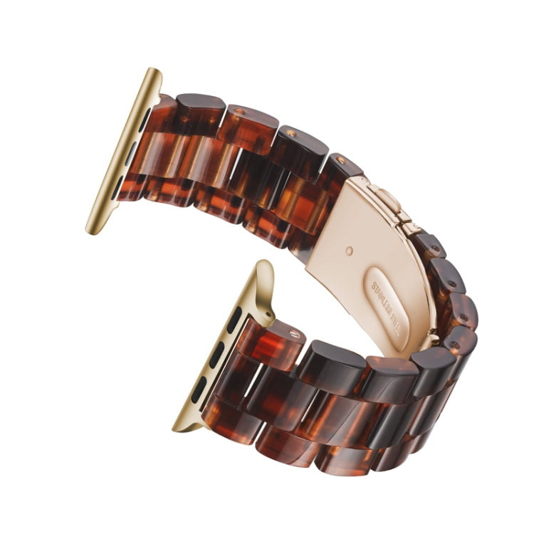 Simple Fashion Resin Watch Band for Apple Watch Series 5 & 4 40mm & Series 3 & 2 & 1 38mm(Dark Red) by buy2fix