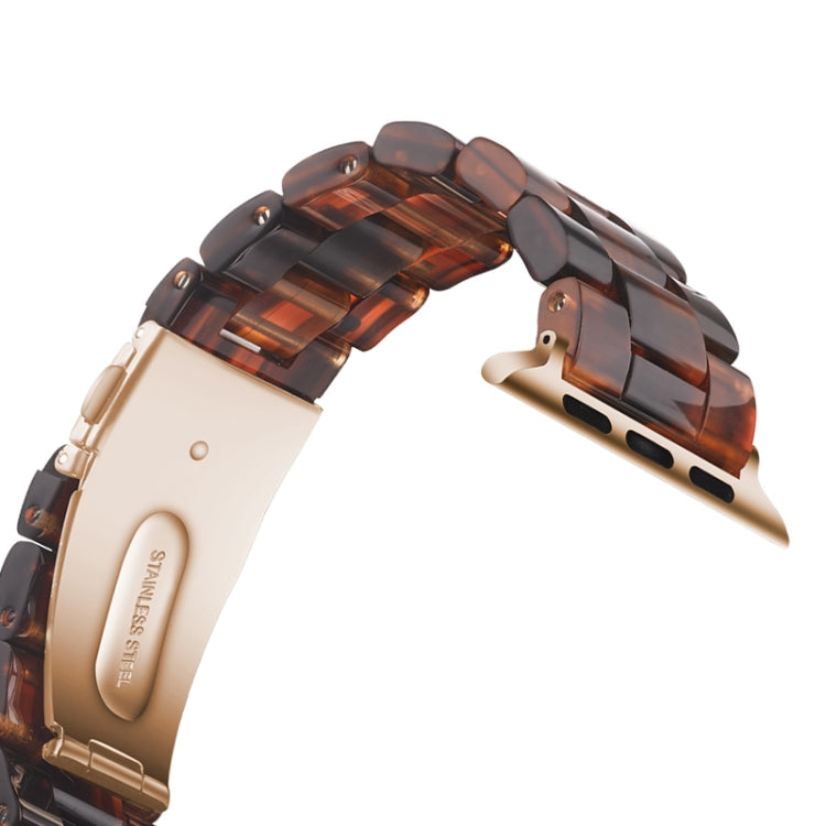 Simple Fashion Resin Watch Band for Apple Watch Series 5 & 4 40mm & Series 3 & 2 & 1 38mm(Dark Red) by buy2fix