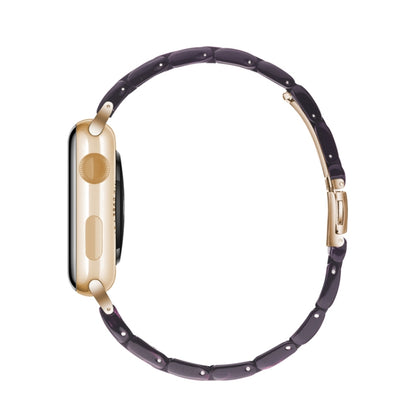 Simple Fashion Resin Watch Band for Apple Watch Series 5 & 4 40mm & Series 3 & 2 & 1 38mm(Purple) by buy2fix