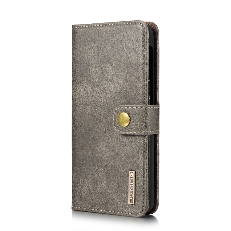 DG.MING Crazy Horse Texture Flip Detachable Magnetic Leather Case with Holder & Card Slots & Wallet for Galaxy A10(Gray) - Galaxy Phone Cases by DG.MING | Online Shopping UK | buy2fix