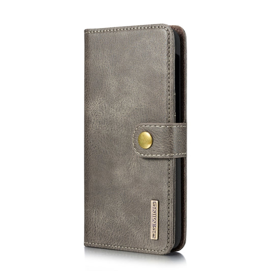 DG.MING Crazy Horse Texture Flip Detachable Magnetic Leather Case with Holder & Card Slots & Wallet for Galaxy A10(Gray) - Galaxy Phone Cases by DG.MING | Online Shopping UK | buy2fix