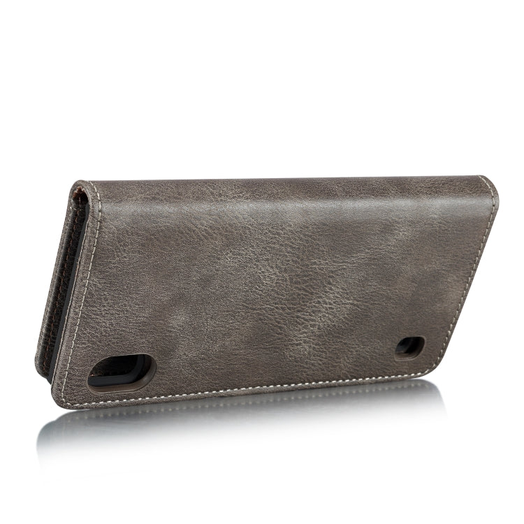 DG.MING Crazy Horse Texture Flip Detachable Magnetic Leather Case with Holder & Card Slots & Wallet for Galaxy A10(Gray) - Galaxy Phone Cases by DG.MING | Online Shopping UK | buy2fix
