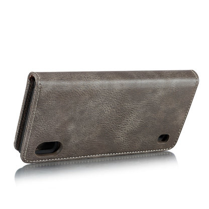 DG.MING Crazy Horse Texture Flip Detachable Magnetic Leather Case with Holder & Card Slots & Wallet for Galaxy A10(Gray) - Galaxy Phone Cases by DG.MING | Online Shopping UK | buy2fix