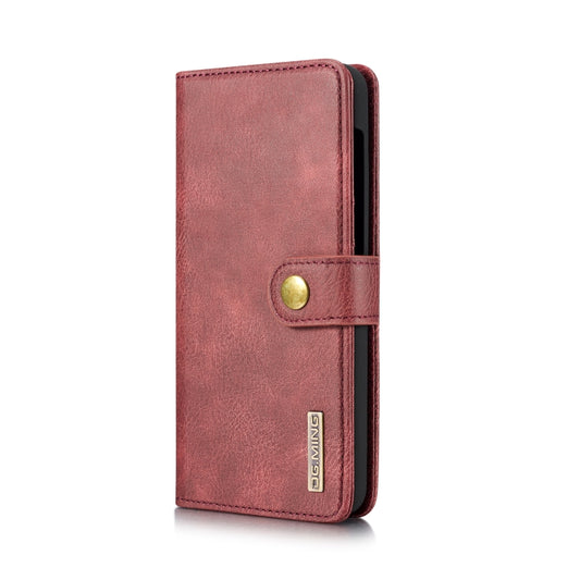For Galaxy A50 & A30s & A50s DG.MING Crazy Horse Texture Flip Detachable Magnetic Leather Case with Holder & Card Slots & Wallet(Red) - Galaxy Phone Cases by DG.MING | Online Shopping UK | buy2fix