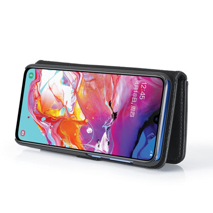DG.MING Crazy Horse Texture Flip Detachable Magnetic Leather Case with Holder & Card Slots & Wallet for Galaxy A70(Black) - Galaxy Phone Cases by DG.MING | Online Shopping UK | buy2fix