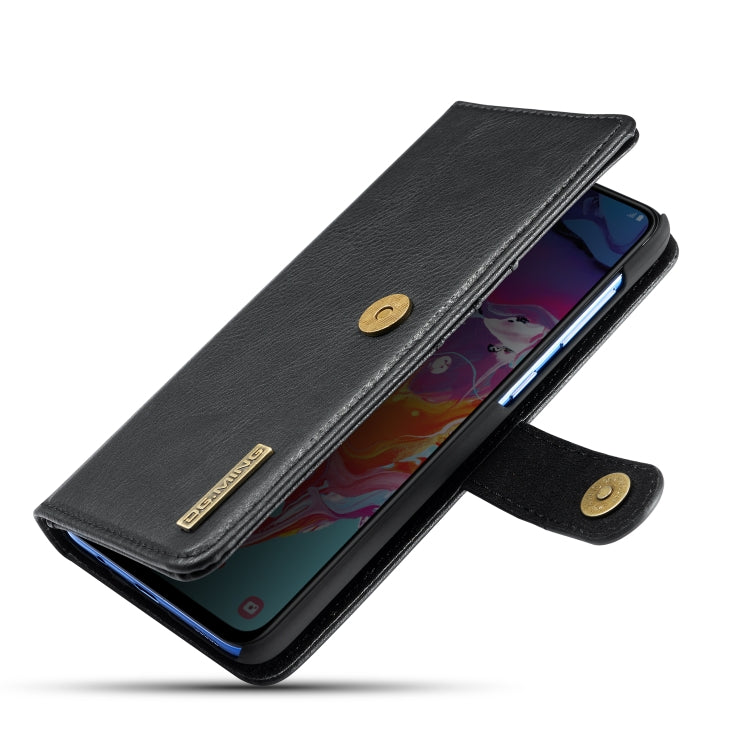 DG.MING Crazy Horse Texture Flip Detachable Magnetic Leather Case with Holder & Card Slots & Wallet for Galaxy A70(Black) - Galaxy Phone Cases by DG.MING | Online Shopping UK | buy2fix