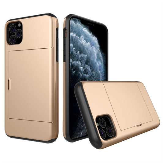 For iPhone 11 Pro Shockproof Rugged Armor Protective Case with Card Slot (Gold) - iPhone 11 Pro Cases by buy2fix | Online Shopping UK | buy2fix