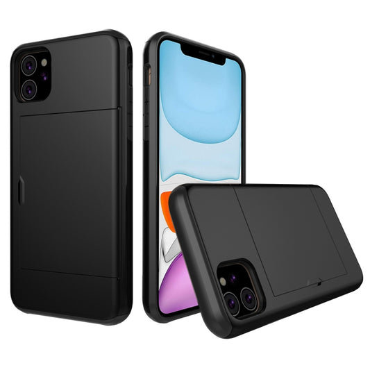 For iPhone 11 Shockproof Rugged Armor Protective Case with Card Slot (Black) - iPhone 11 Cases by buy2fix | Online Shopping UK | buy2fix