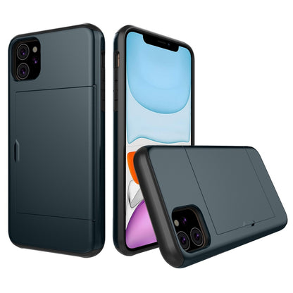 For iPhone 11 Shockproof Rugged Armor Protective Case with Card Slot (Navy Blue) - iPhone 11 Cases by buy2fix | Online Shopping UK | buy2fix