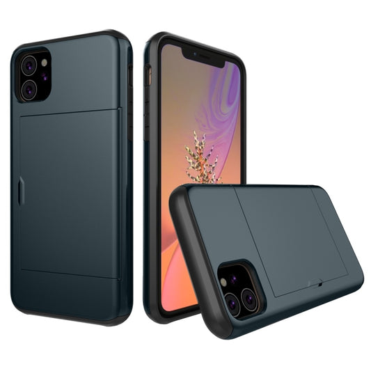 For iPhone 11 Shockproof Rugged Armor Protective Case with Card Slot (Navy Blue) - iPhone 11 Cases by buy2fix | Online Shopping UK | buy2fix