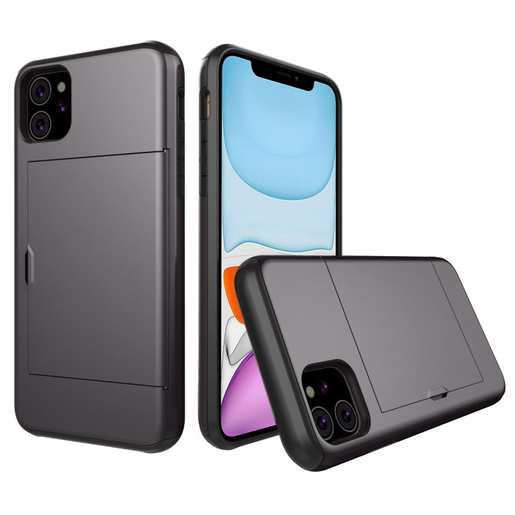 For iPhone 11 Shockproof Rugged Armor Protective Case with Card Slot (Grey) - iPhone 11 Cases by buy2fix | Online Shopping UK | buy2fix