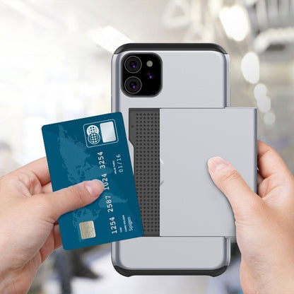 For iPhone 11 Shockproof Rugged Armor Protective Case with Card Slot (Grey) - iPhone 11 Cases by buy2fix | Online Shopping UK | buy2fix