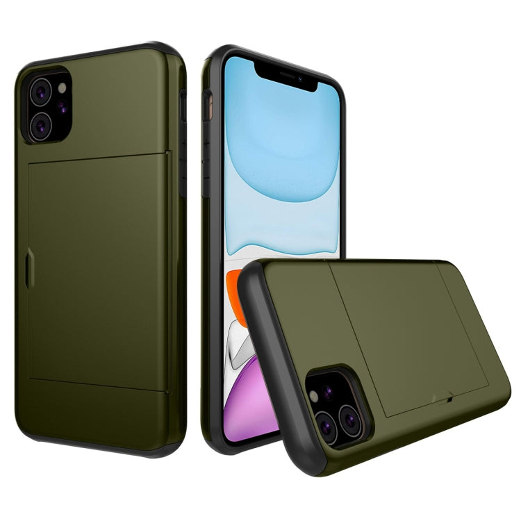For iPhone 11 Shockproof Rugged Armor Protective Case with Card Slot (Army Green) - iPhone 11 Cases by buy2fix | Online Shopping UK | buy2fix