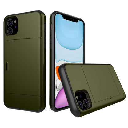 For iPhone 11 Shockproof Rugged Armor Protective Case with Card Slot (Army Green) - iPhone 11 Cases by buy2fix | Online Shopping UK | buy2fix