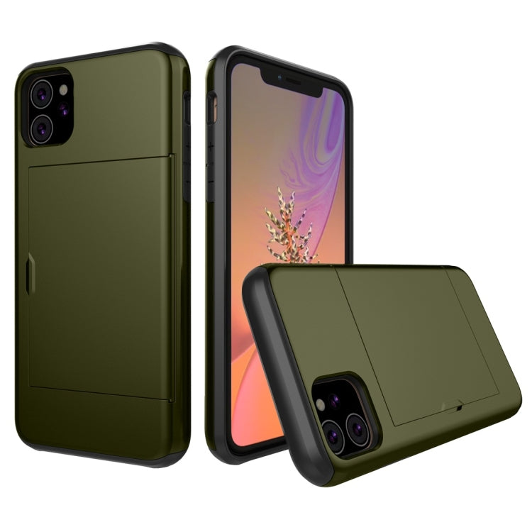 For iPhone 11 Shockproof Rugged Armor Protective Case with Card Slot (Army Green) - iPhone 11 Cases by buy2fix | Online Shopping UK | buy2fix