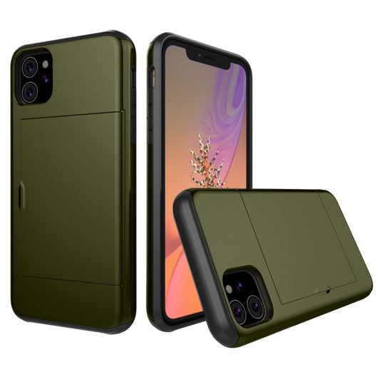 For iPhone 11 Shockproof Rugged Armor Protective Case with Card Slot (Army Green) - iPhone 11 Cases by buy2fix | Online Shopping UK | buy2fix