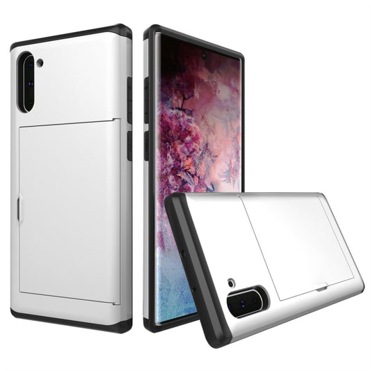 Shockproof Rugged Armor Protective Case with Card Slot for Galaxy Note 10(White) by buy2fix