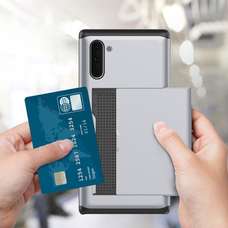 Shockproof Rugged Armor Protective Case with Card Slot for Galaxy Note 10(Pink) by buy2fix