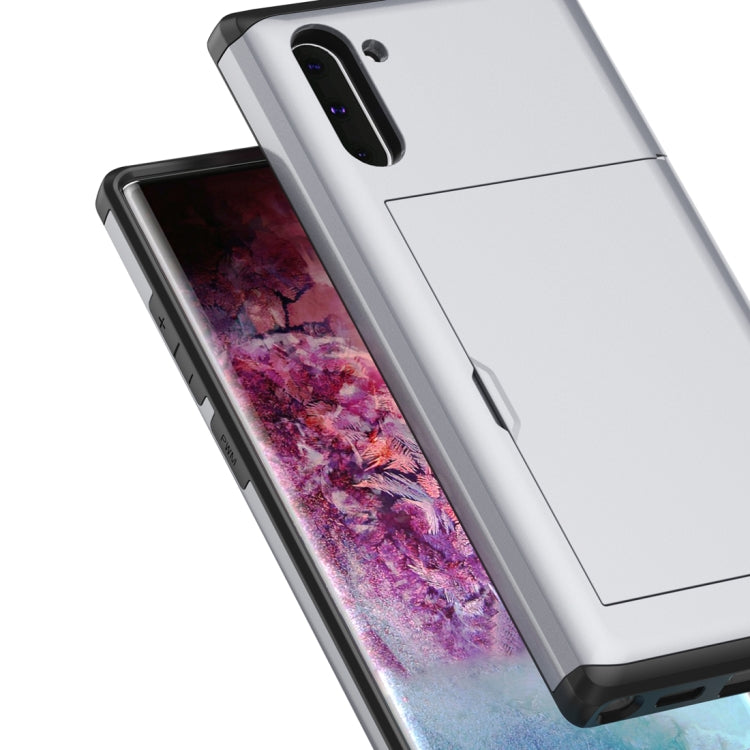 Shockproof Rugged Armor Protective Case with Card Slot for Galaxy Note 10(Grey) by buy2fix