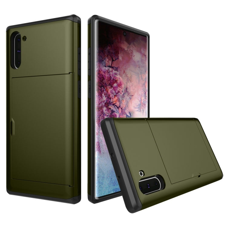 Shockproof Rugged Armor Protective Case with Card Slot for Galaxy Note 10(Army Green) by buy2fix
