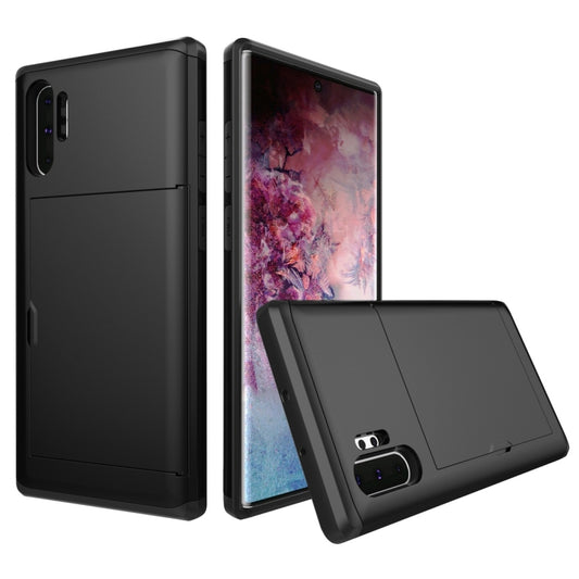 Shockproof Rugged Armor Protective Case with Card Slot for Galaxy Note 10 Pro / Note 10+(Black) by buy2fix