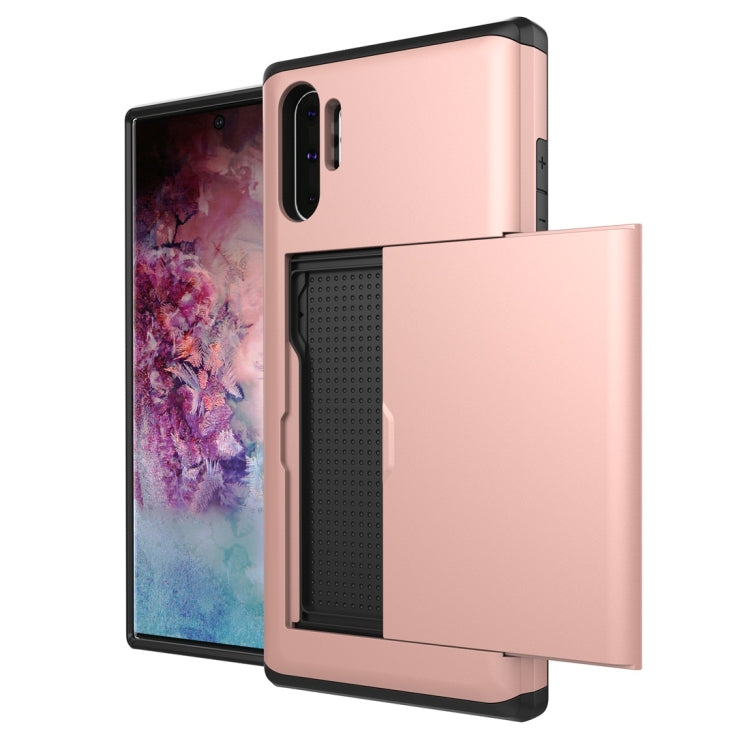Shockproof Rugged Armor Protective Case with Card Slot for Galaxy Note 10 Pro / Note 10+(Gold) by buy2fix