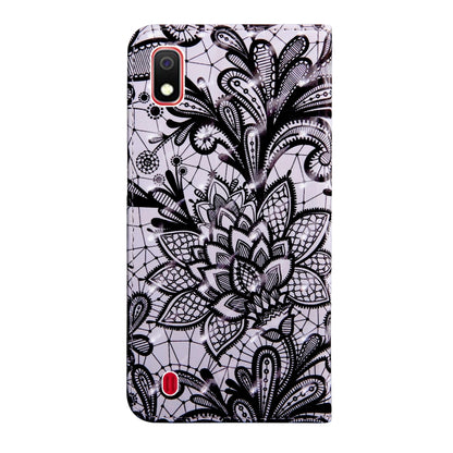 3D Painting Pattern Coloured Drawing Horizontal Flip TPU + PU Leather Case with Holder & Card Slots & Wallet, For:For Galaxy A10(Black Lace) - Galaxy Phone Cases by buy2fix | Online Shopping UK | buy2fix