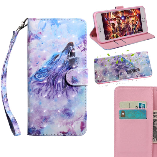 3D Painting Pattern Coloured Drawing Horizontal Flip TPU + PU Leather Case with Holder & Card Slots & Wallet, For:For Galaxy A10(Roaring Wolf) - Galaxy Phone Cases by buy2fix | Online Shopping UK | buy2fix