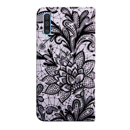 3D Painting Pattern Coloured Drawing Horizontal Flip TPU + PU Leather Case with Holder & Card Slots & Wallet, For:For Galaxy A70(Black Lace) - Galaxy Phone Cases by buy2fix | Online Shopping UK | buy2fix
