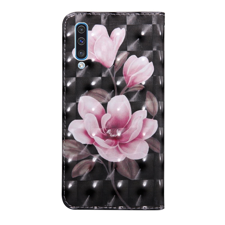 3D Painting Pattern Coloured Drawing Horizontal Flip TPU + PU Leather Case with Holder & Card Slots & Wallet, For:For Galaxy A70(Pink Flower) - Galaxy Phone Cases by buy2fix | Online Shopping UK | buy2fix