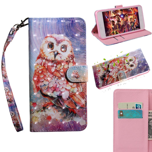 3D Painting Pattern Coloured Drawing Horizontal Flip TPU + PU Leather Case with Holder & Card Slots & Wallet, For:For Galaxy A70(Color Owl) - Galaxy Phone Cases by buy2fix | Online Shopping UK | buy2fix