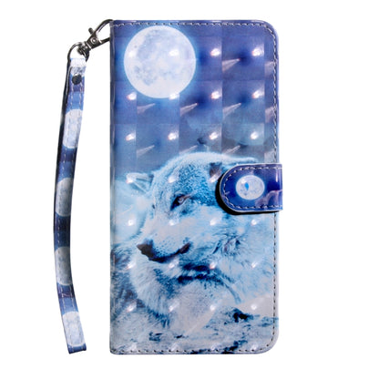 3D Painting Pattern Coloured Drawing Horizontal Flip TPU + PU Leather Case with Holder & Card Slots & Wallet, For:For Galaxy A70(Moon Wolf) - Galaxy Phone Cases by buy2fix | Online Shopping UK | buy2fix