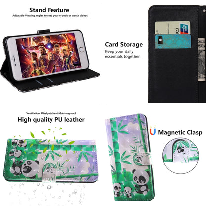 3D Painting Pattern Coloured Drawing Horizontal Flip TPU + PU Leather Case with Holder & Card Slots & Wallet, For:For Galaxy A70(Bamboo Panda) - Galaxy Phone Cases by buy2fix | Online Shopping UK | buy2fix