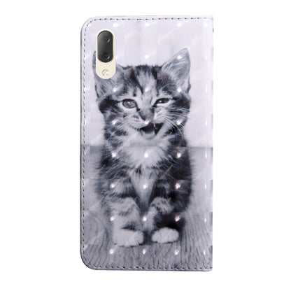 3D Painting Pattern Coloured Drawing Horizontal Flip TPU + PU Leather Case with Holder & Card Slots & Wallet, For:For Sony Xperia L3(Smile Cat) - Sony Cases by buy2fix | Online Shopping UK | buy2fix
