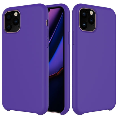 For iPhone 11 Pro Solid Color Liquid Silicone Shockproof Case (Purple) - iPhone 11 Pro Cases by buy2fix | Online Shopping UK | buy2fix