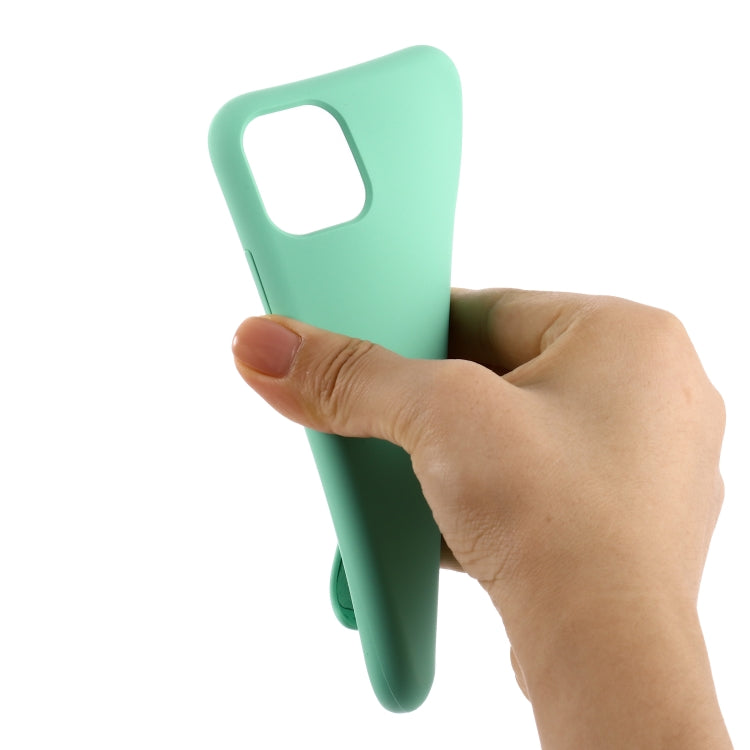 For iPhone 11 Pro Solid Color Liquid Silicone Shockproof Case (Blue Green) - iPhone 11 Pro Cases by buy2fix | Online Shopping UK | buy2fix