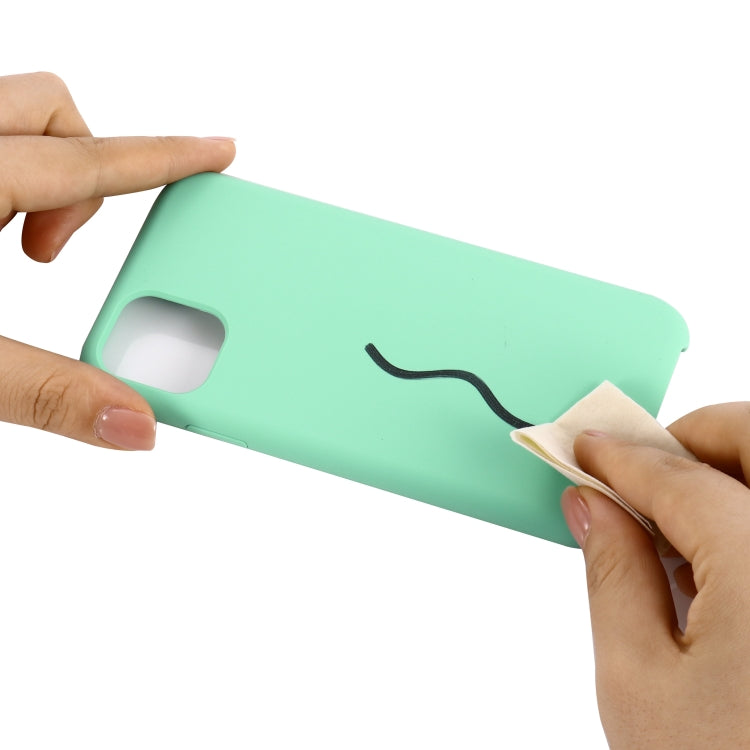 For iPhone 11 Pro Solid Color Liquid Silicone Shockproof Case (Blue Green) - iPhone 11 Pro Cases by buy2fix | Online Shopping UK | buy2fix