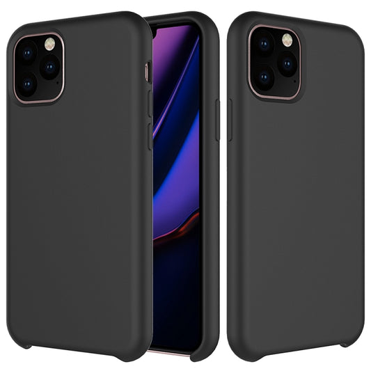 For iPhone 11 Pro Solid Color Liquid Silicone Shockproof Case (Black) - iPhone 11 Pro Cases by buy2fix | Online Shopping UK | buy2fix